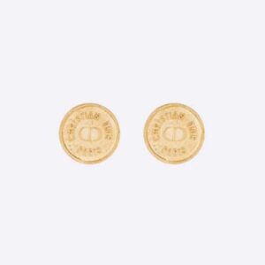 Dior Women 30 Montaigne Stud Earrings Gold-Finish Metal
