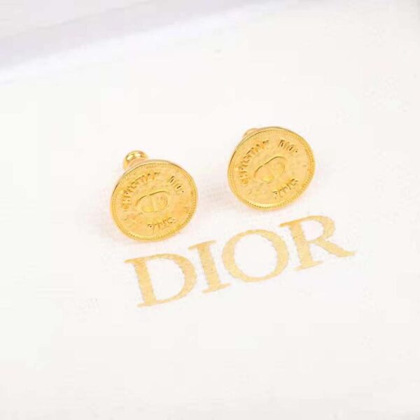 Dior Women 30 Montaigne Stud Earrings Gold-Finish Metal (3)