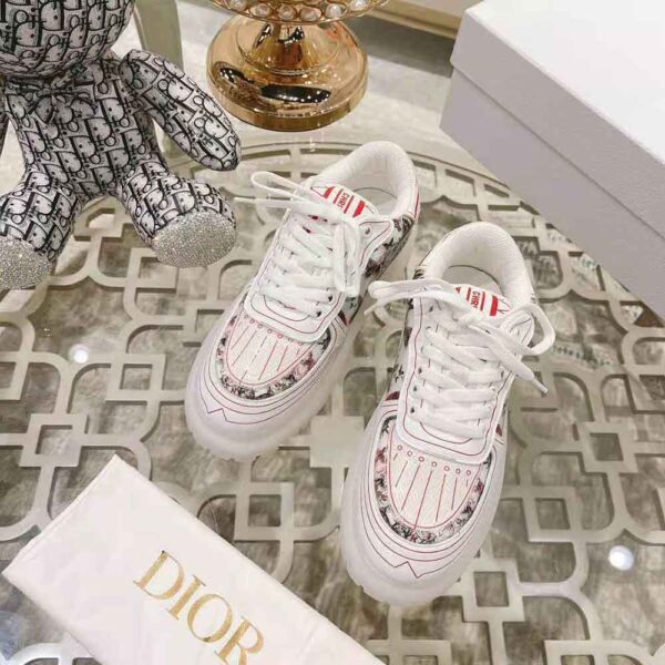 Dior Women Addict Sneaker White Calfskin and Technical Fabric (4)