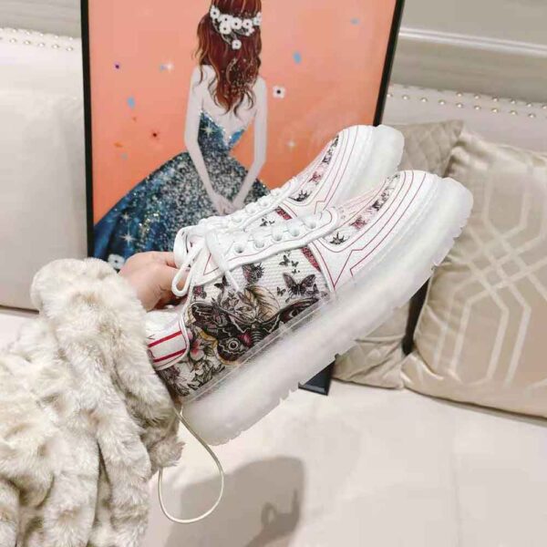 Dior Women Addict Sneaker White Calfskin and Technical Fabric (6)