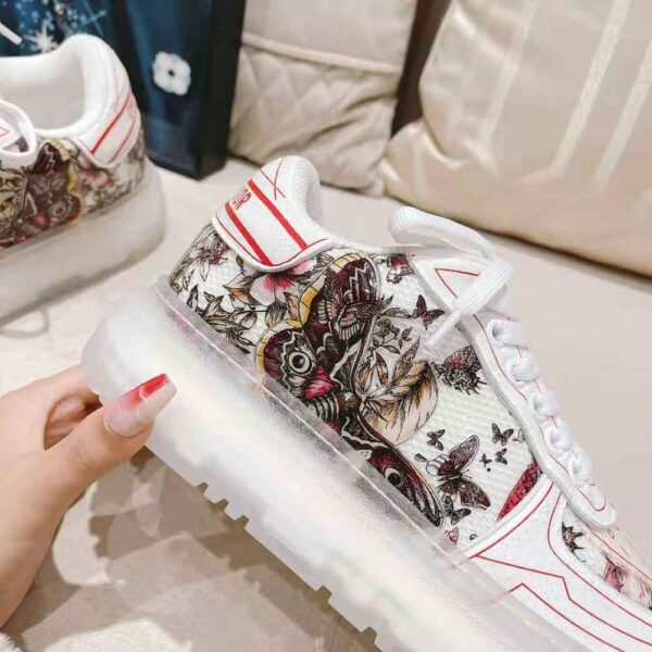 Dior Women Addict Sneaker White Calfskin and Technical Fabric (8)