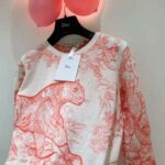 Dior Women Chez Moi Embroidered Sweater Peony Pink Technical Cashmere Knit - immagine 4