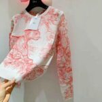 Dior Women Chez Moi Embroidered Sweater Peony Pink Technical Cashmere Knit - immagine 6