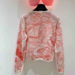 Dior Women Chez Moi Embroidered Sweater Peony Pink Technical Cashmere Knit - immagine 3