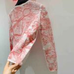 Dior Women Chez Moi Embroidered Sweater Peony Pink Technical Cashmere Knit - immagine 5