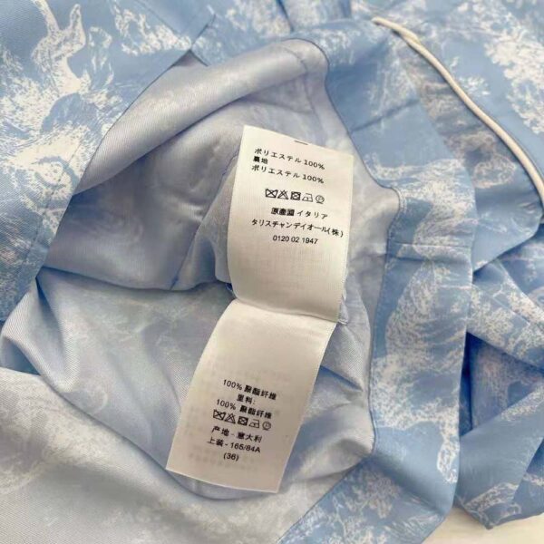 Dior Women Chez Moi Shirt Cornflower Blue Toile de Jouy Reverse Silk Twill (7)