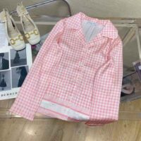 Dior Women Chez Moi Short-Sleeved Shirt Peony Pink Silk Twill (1)