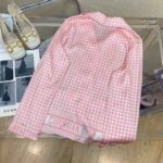 Dior Women Chez Moi Short-Sleeved Shirt Peony Pink Silk Twill with Micro Houndstooth Motif – Image 3