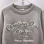 Dior Men Christian Dior Atelier Sweater Gray Wool Jersey - Imagen 4