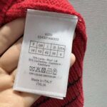 Dior Women Christian Dior Short-Sleeved Sweater Red Cashmere and Wool Knit - Image 10