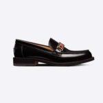 Dior Dam Code Loafer Svart Borstad Kalvskinn