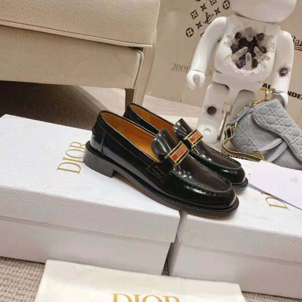 Dior Women Code Loafer Black Brushed Calfskin (2)