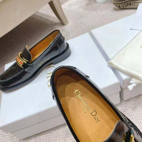 Dior Women Code Loafer Black Brushed Calfskin (7)
