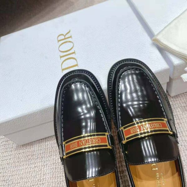 Dior Women Code Loafer Black Brushed Calfskin (8)
