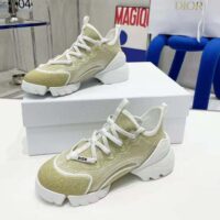 Dior Women D-Connect Sneaker Gold-Tone Laminated Mesh (1)