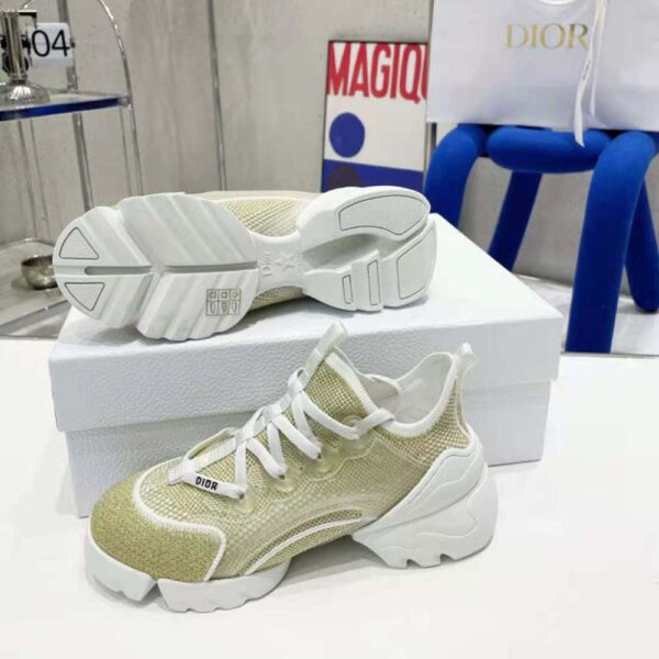 Dior Women D-Connect Sneaker Gold-Tone Laminated Mesh (7)