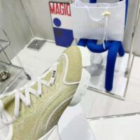 Dior Women D-Connect Sneaker Gold-Tone Laminated Mesh (1)
