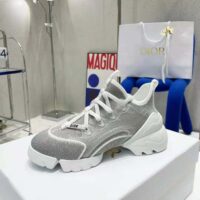 Dior Women D-Connect Sneaker Silver-Tone Laminated Mesh (1)