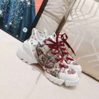 Dior Women D-Connect Sneaker White Technical Fabric and Multicolor Butterfly Motif (1)