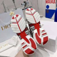 Dior Women D-Connect Sneaker White Technical Fabric with Red and Black Cupidon Print (1)