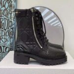 Dior Women D-Leader Ankle Boot Black Quilted Cannage Calfskin - Image 6