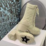 Dior Women D-Leader Ankle Boot White Quilted Cannage Calfskin - Image 8