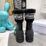 Dior Women D-Major Ankle Boot Black Calfskin and Lambskin Wool - Image 8