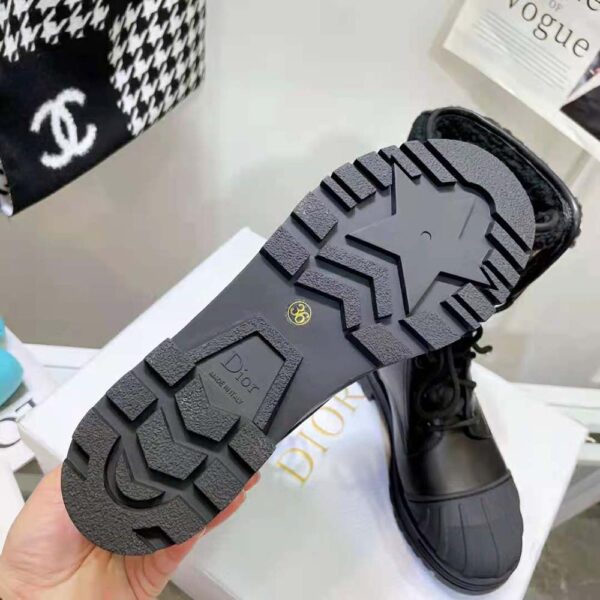 Dior Women D-Major Ankle Boot Black Calfskin and Lambskin Wool (9)