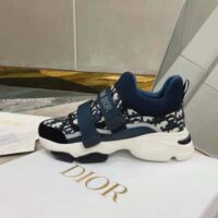 Dior Women D-Wander Sneaker Deep Blue Dior Oblique Technical Fabric (1)