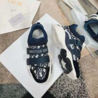 Dior Women D-Wander Sneaker Deep Blue Dior Oblique Technical Fabric (1)