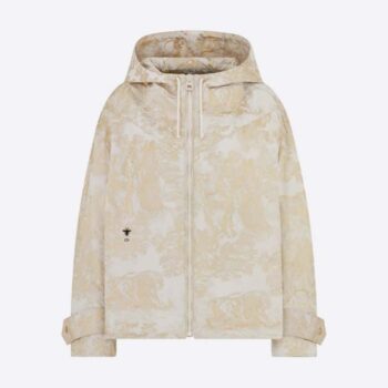 Dior Women D-Way windbreaker Gold-Tone Technical Taffeta Jacquard