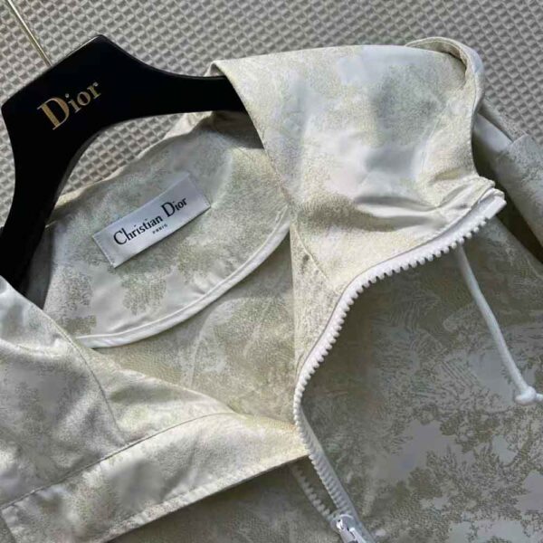 Dior Women D-Way windbreaker Gold-Tone Technical Taffeta Jacquard (5)