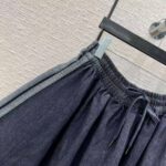Dior Women Denim Couture Mid-Length Skirt Deep Blue Lightweight Cotton Denim – Bild 9
