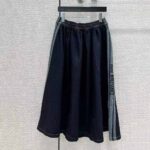 Dior Women Denim Couture Mid-Length Skirt Deep Blue Lightweight Cotton Denim – Bild 3