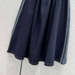 Dior Women Denim Couture Mid-Length Skirt Deep Blue Lightweight Cotton Denim – Bild 8