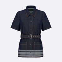 Dior Women Denim Couture Short-Sleeved Belted Jacket (1)