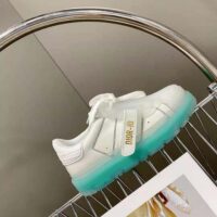 Dior Women Dior-Id Sneaker White Calfskin and Cypress Green Transparent Rubber (1)