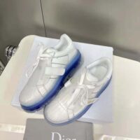 Dior Women Dior-Id Sneaker White Calfskin and Deep Blue Transparent Rubber (1)