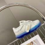 Dior Women Dior-Id Sneaker White Calfskin and Deep Blue Transparent Rubber - Imagen 5
