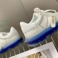 Dior Women Dior-Id Sneaker White Calfskin and Deep Blue Transparent Rubber (1)