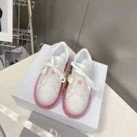 Dior Women Dior-Id Sneaker White Calfskin and Transparent Red Rubber (1)