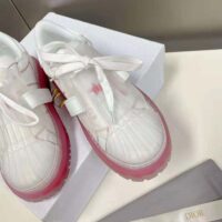 Dior Women Dior-Id Sneaker White Calfskin and Transparent Red Rubber (1)