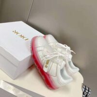 Dior Women Dior-Id Sneaker White Calfskin and Transparent Red Rubber (1)