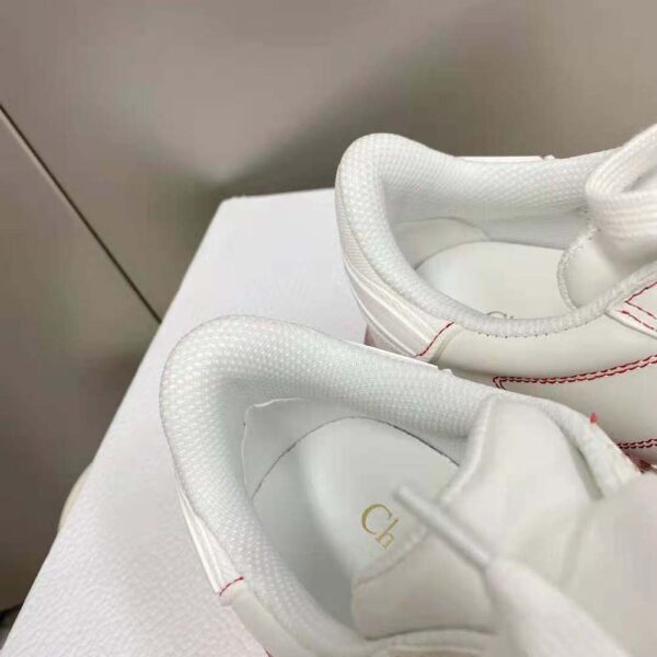 Dior Women Dior-Id Sneaker White Calfskin and Transparent Red Rubber (9)