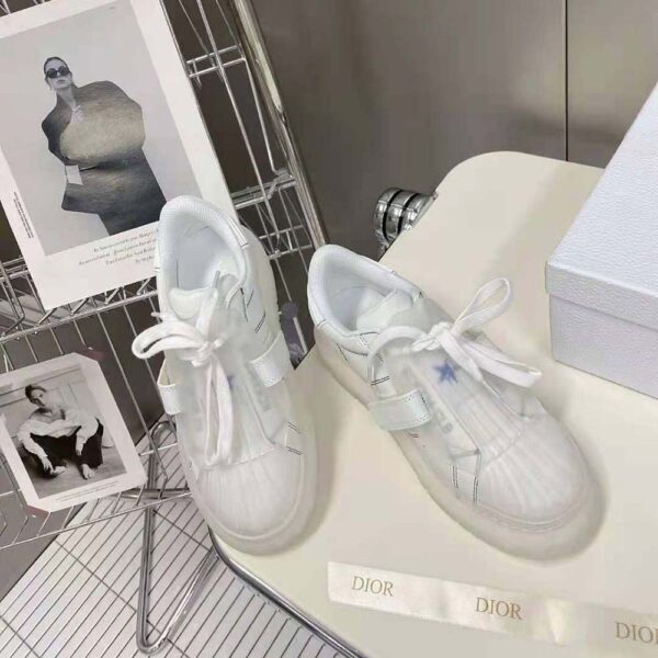Dior Women Dior-Id Sneaker White Calfskin and Transparent Rubber (4)