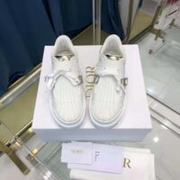Dior Women Dior-id Sneaker White Calfskin and Gold-Tone Laminate (1)