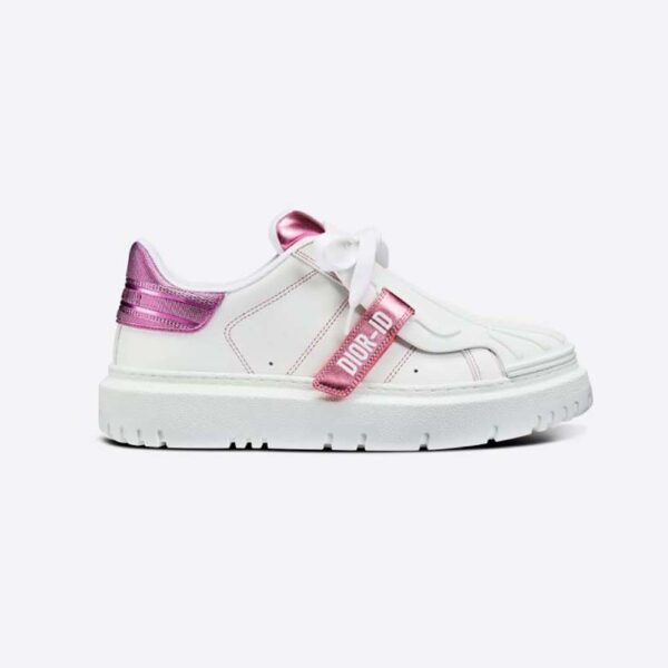 Dior Women Dior-id Sneaker White and Metallic Pink Calfskin (1)