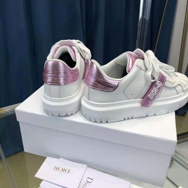 Dior Women Dior-id Sneaker White and Metallic Pink Calfskin (10)