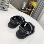 Dior Women Dioract Sandal Black Technical Fabric and White Resin Pearls - Image 5