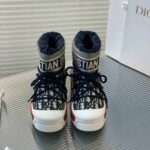 Dior Women Dioralps Snow Ankle Boot Deep Blue Dior Oblique Shiny Nylon – Bild 4